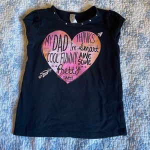 Beautees black t shirt girls size 6